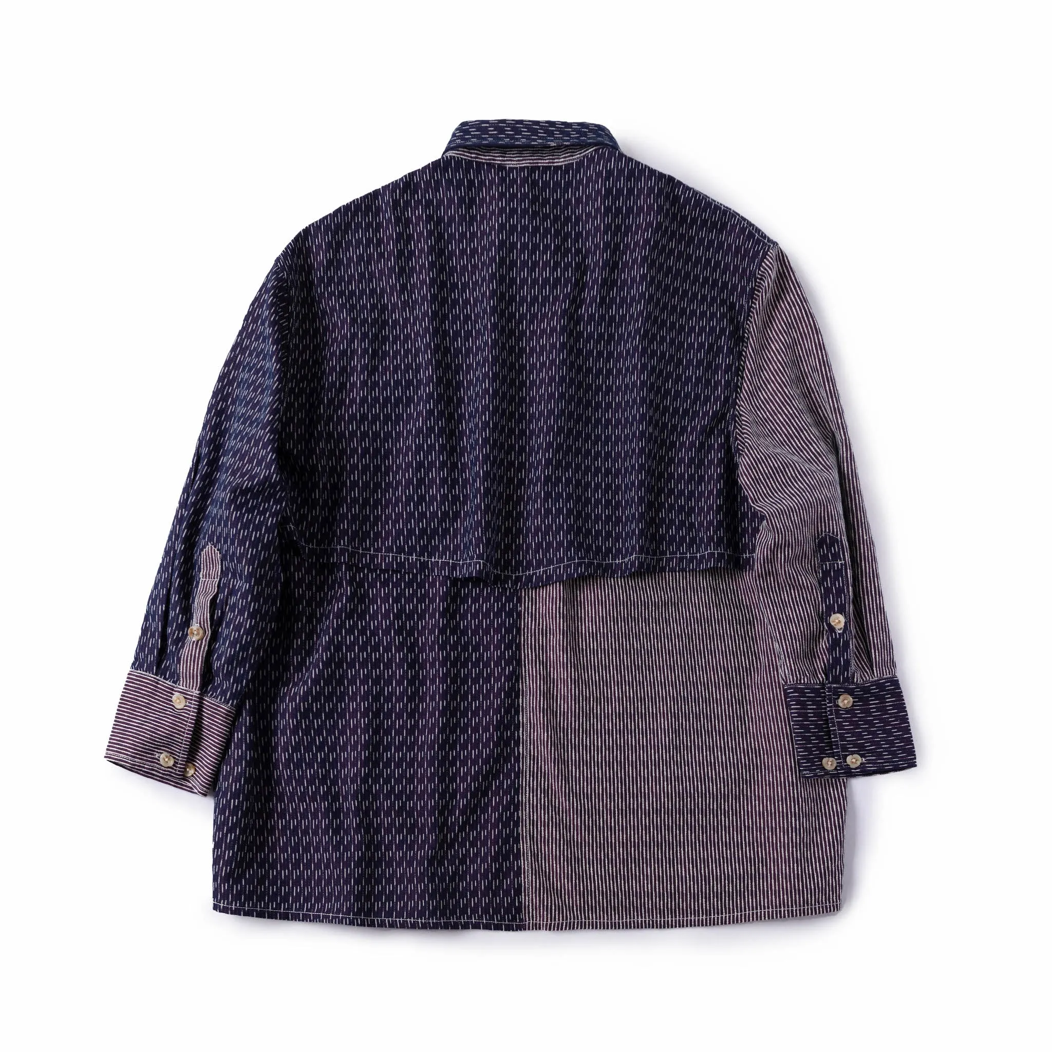 Layered Sashiko Overshirt