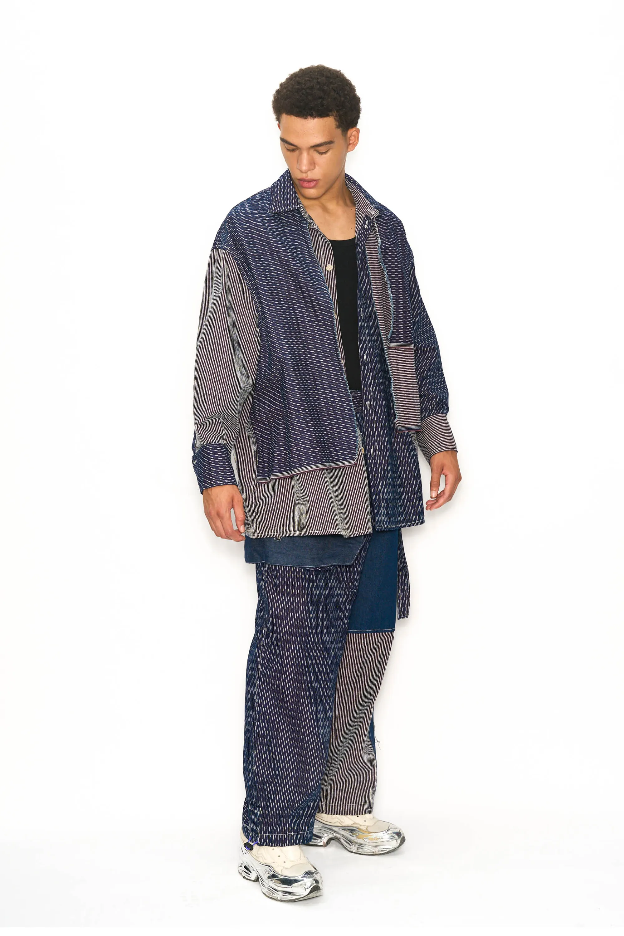 Layered Sashiko Overshirt