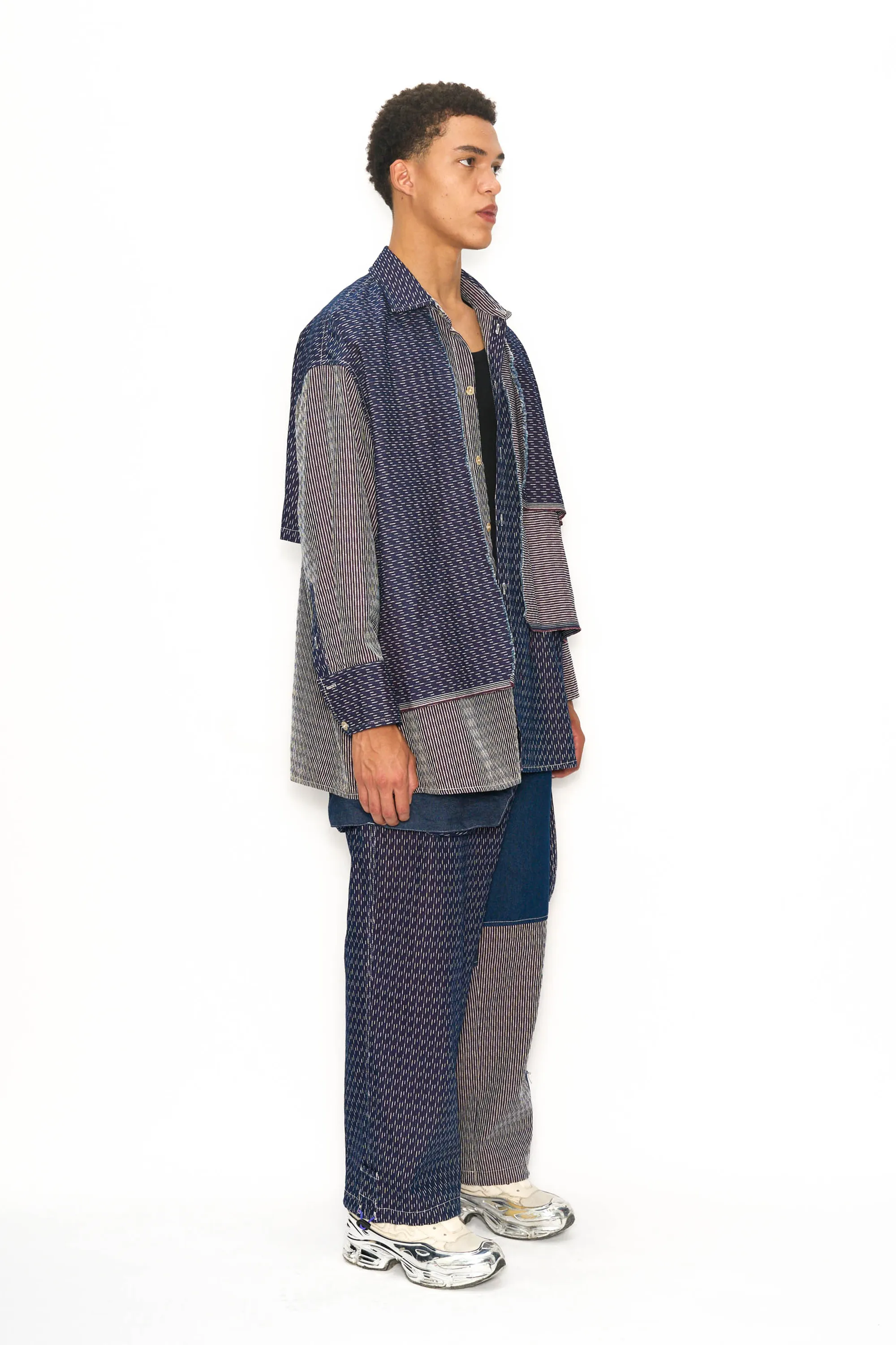 Layered Sashiko Overshirt