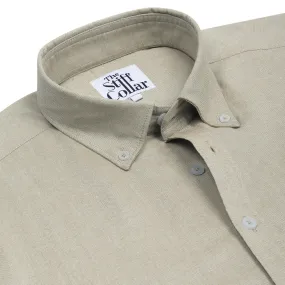 Light Beige Oxford Button Down Cotton Shirt