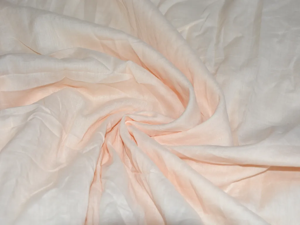 Light Cream Plain Poly Cotton Voile Fabric (Wholesale)