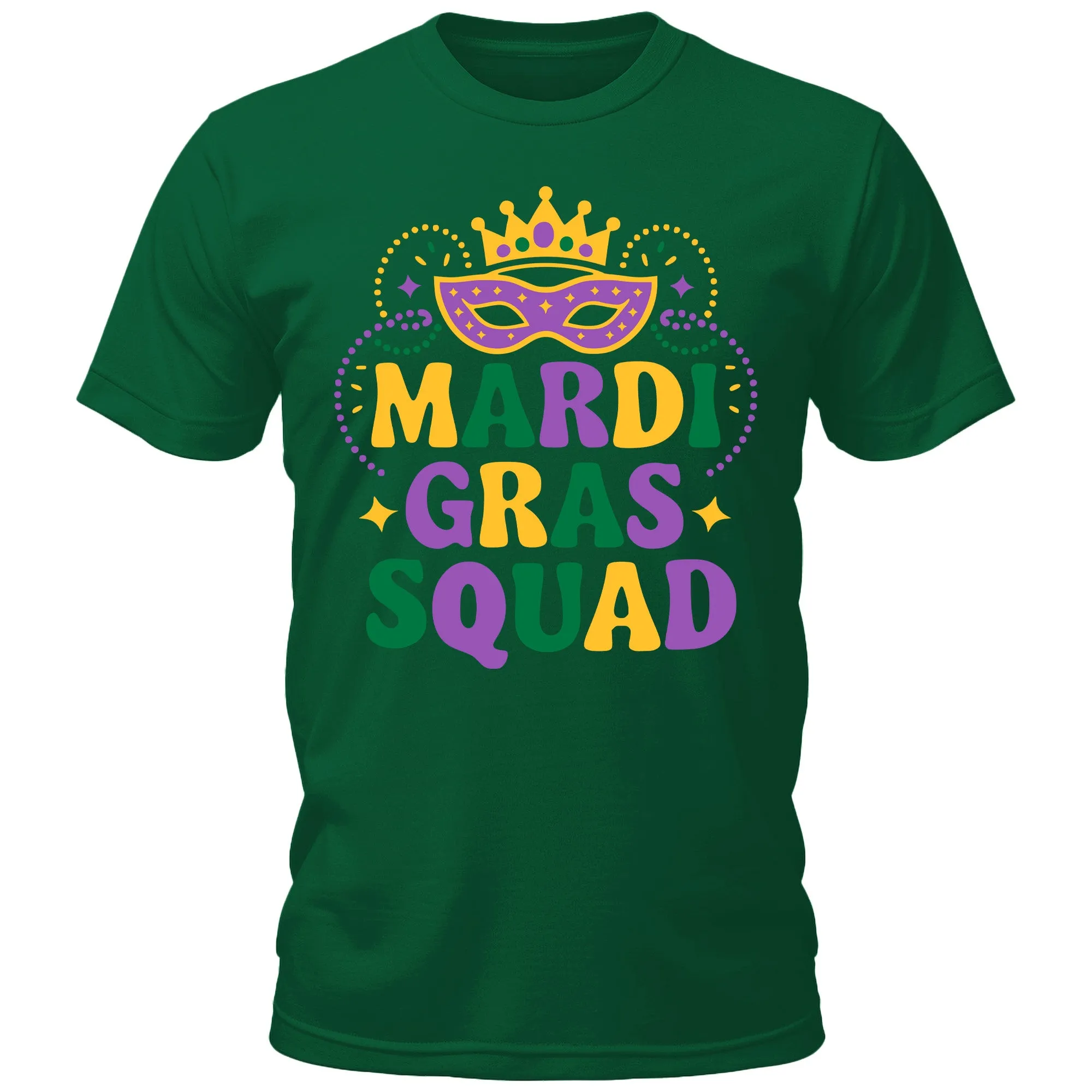 Men's Mardi Gras Squad Letter Print Matching Family T-Shirt