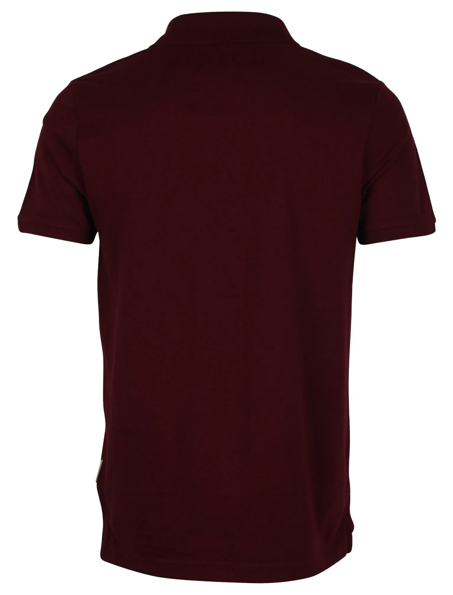 Men's striped undercollar oxblood polo shirt - Tokyo Laundry