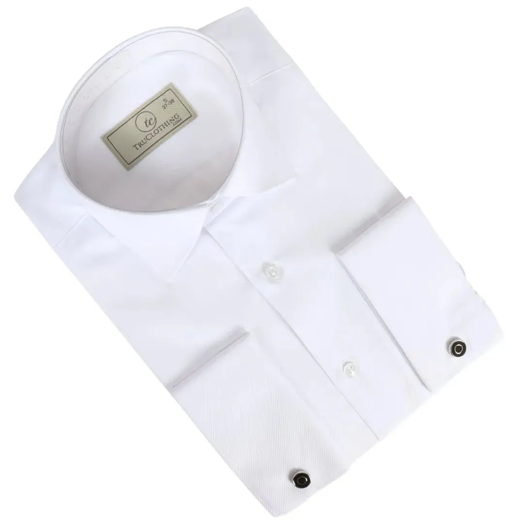 Men's White Double Cuff Oxford Shirt