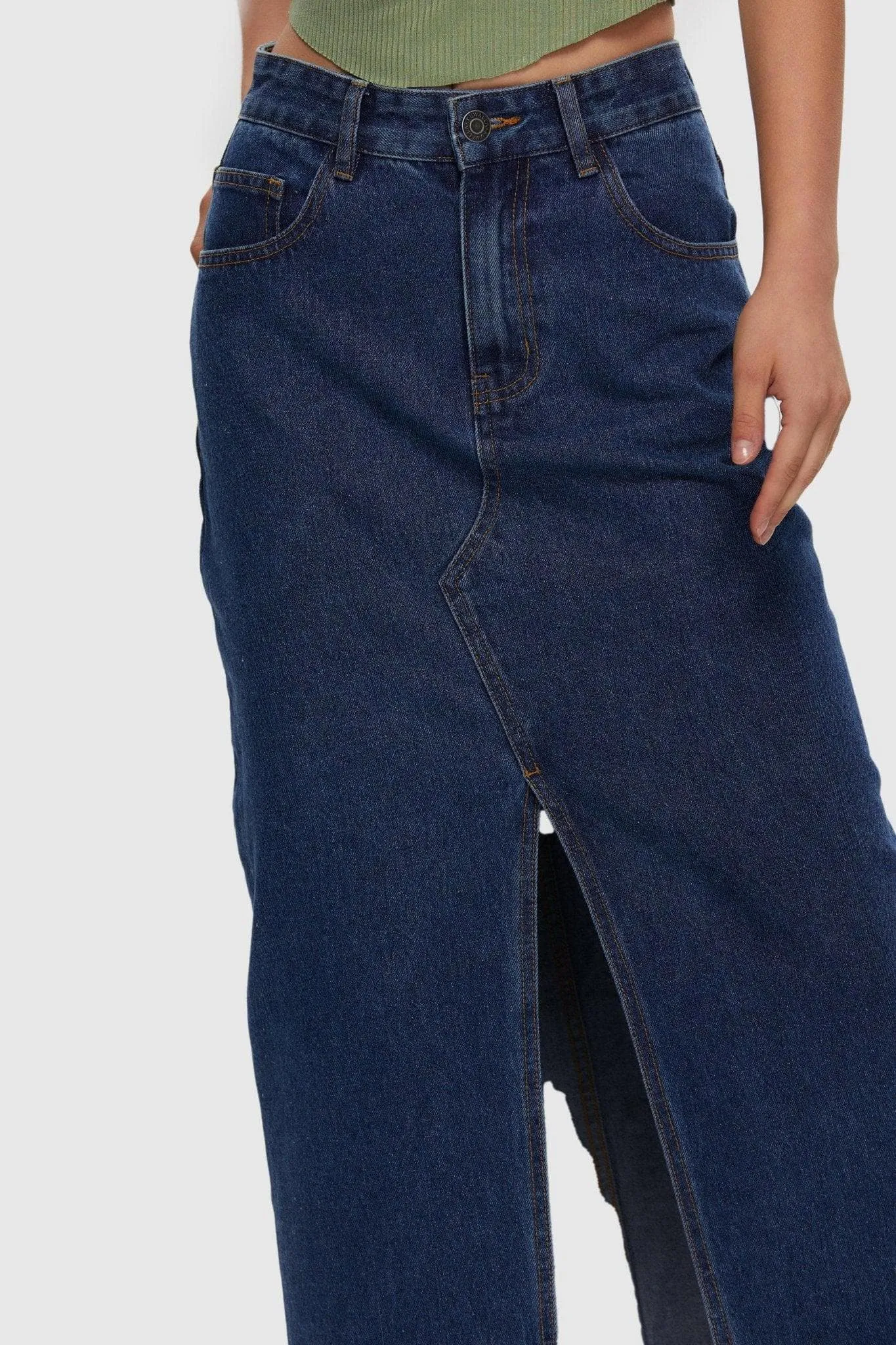 Midi Denim Skirt