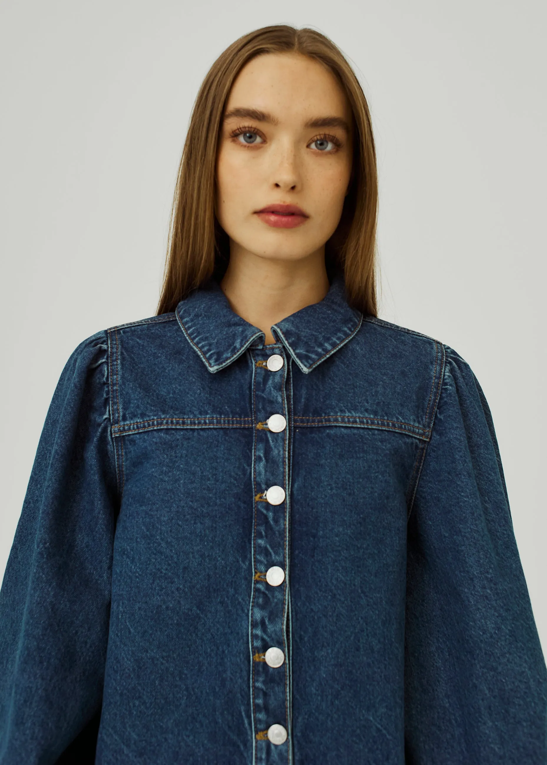 Ninni denim shirt - Medium blue denim