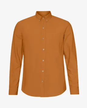 Organic Button Down Shirt - Ginger Brown