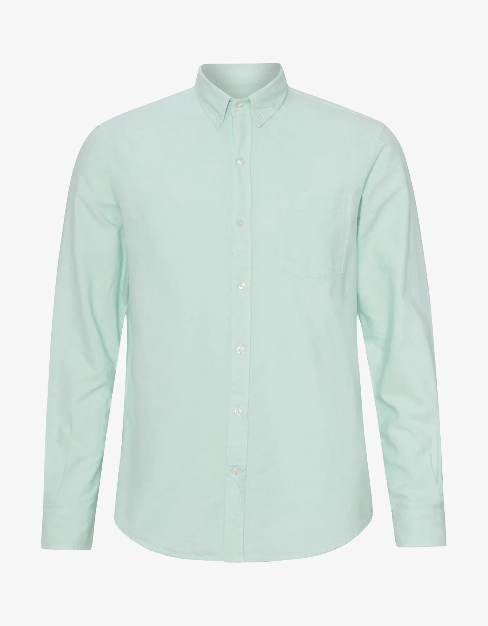 Organic Button Down Shirt - Light Aqua