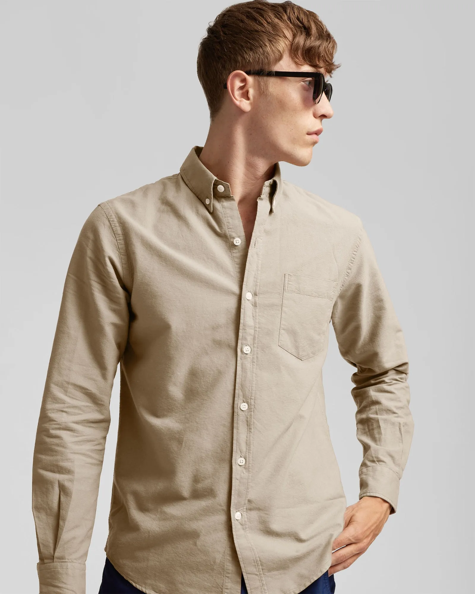 Organic Button Down Shirt - Seaside Blue