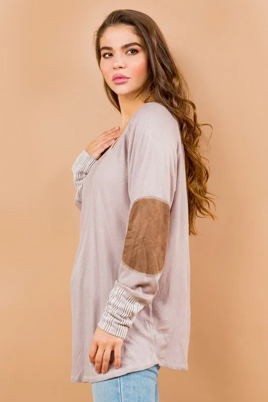 Oversized Elbow Patch Tunic