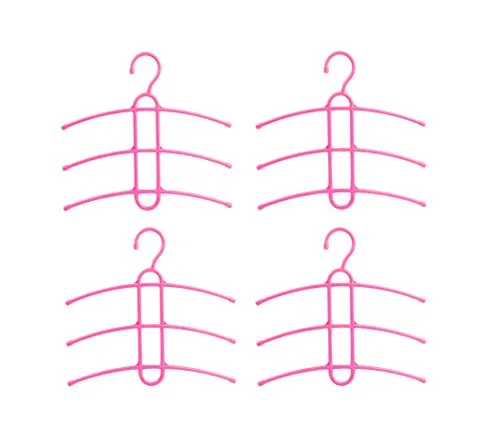 OWNFUN 3 Tier Blouse Fishbone Hangers, Space Saving Closet Hangers,Set of 4