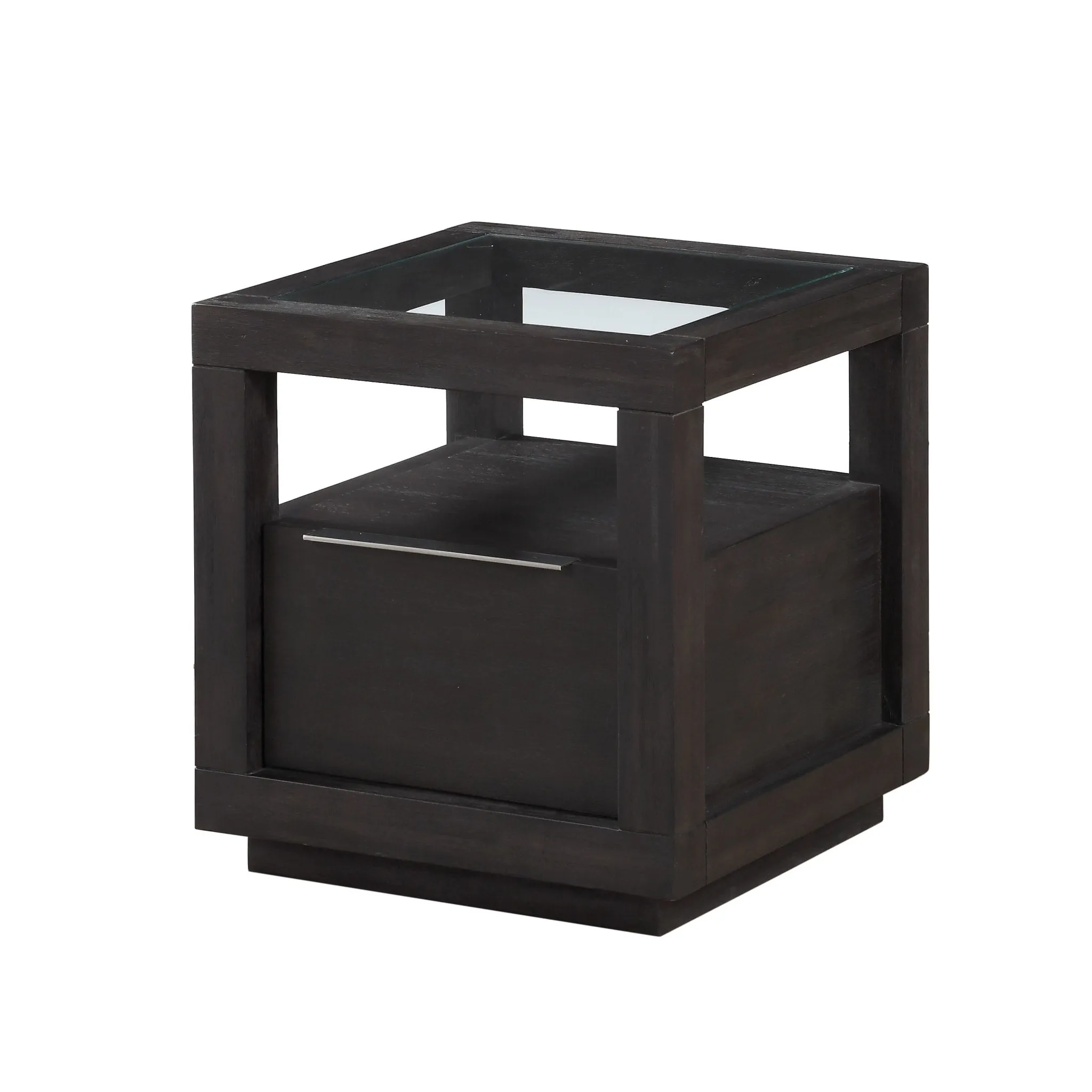 Oxford One Drawer End Table in Basalt Grey