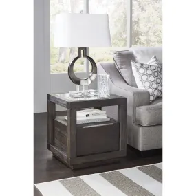 Oxford One Drawer End Table in Basalt Grey