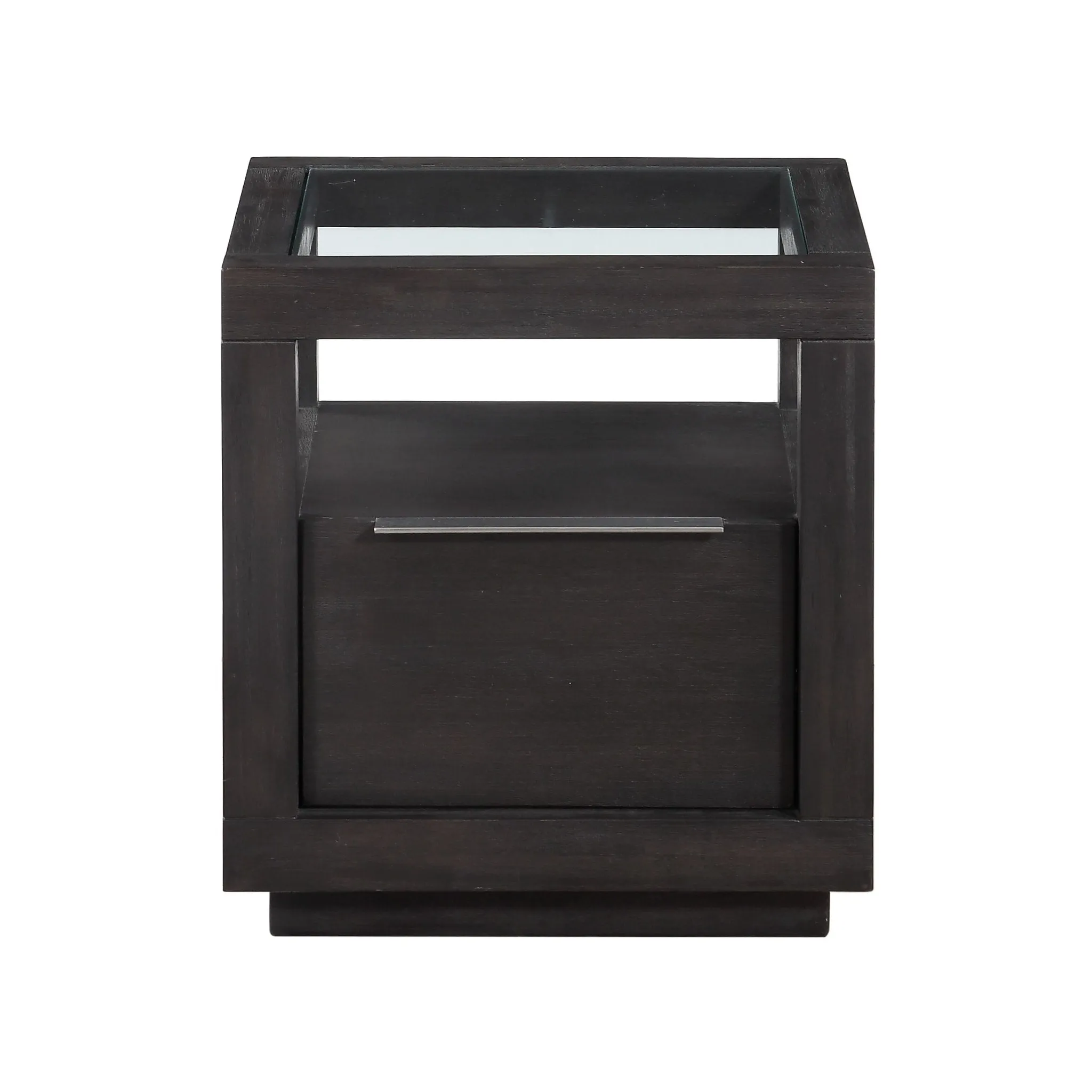 Oxford One Drawer End Table in Basalt Grey