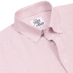 Pink Candy Oxford Stripes Button Down Cotton Shirt