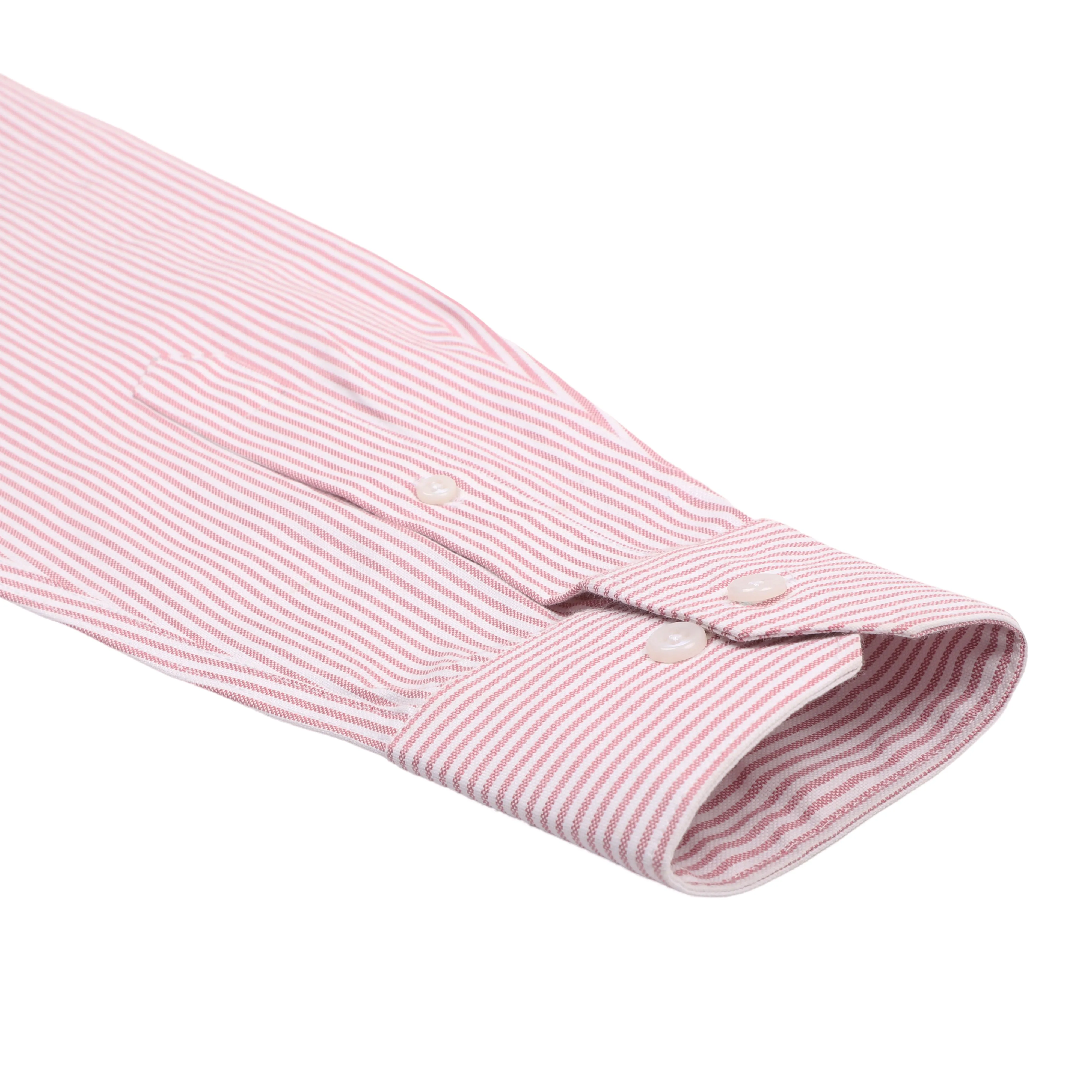 Pink Candy Oxford Stripes Button Down Cotton Shirt