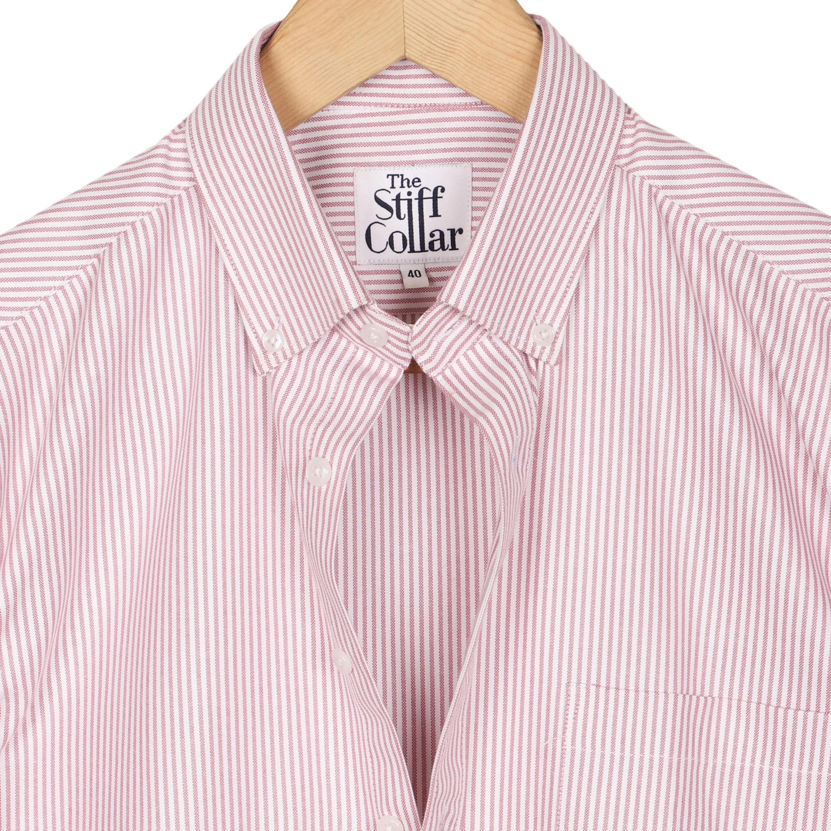 Pink Candy Oxford Stripes Button Down Cotton Shirt