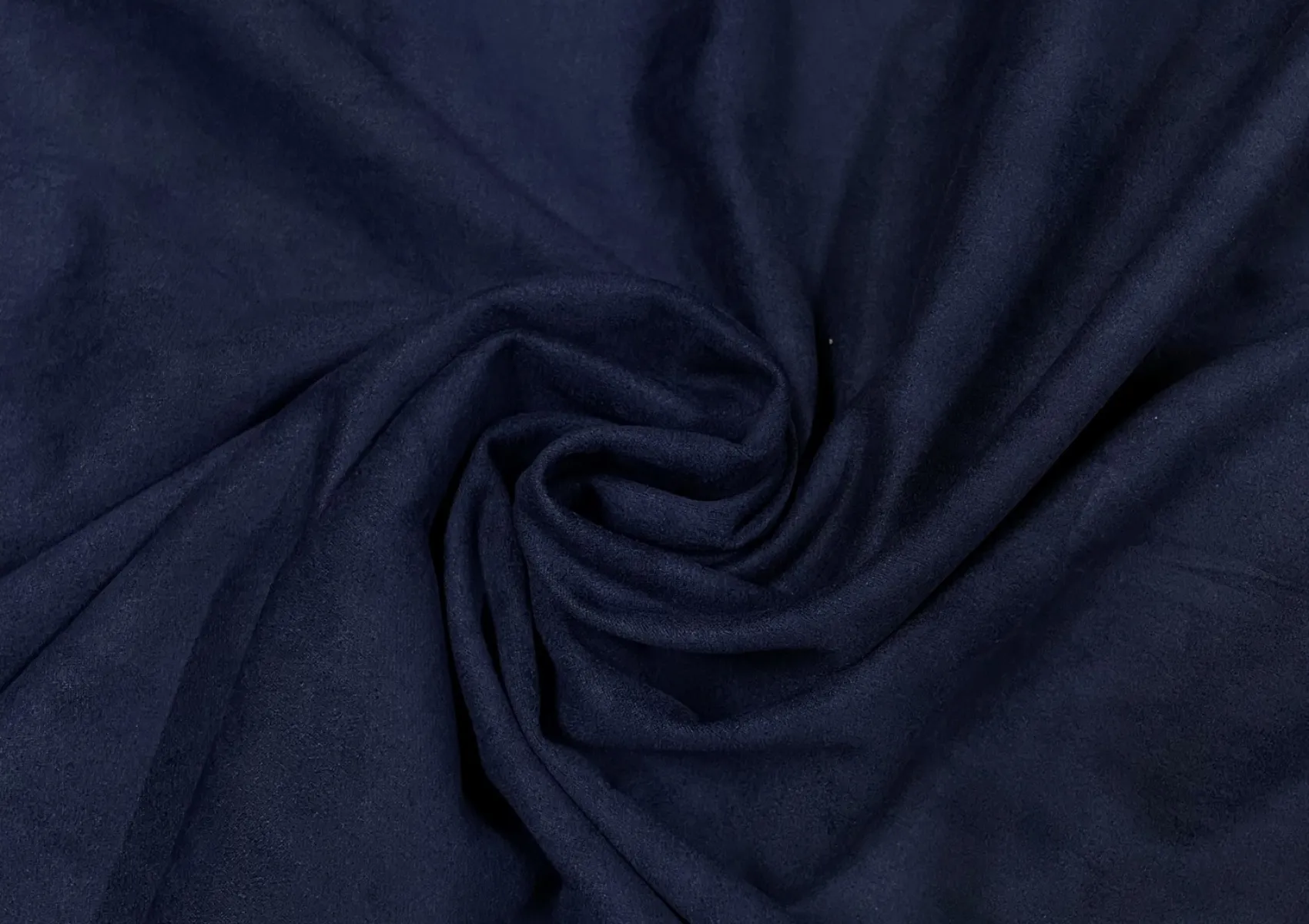 Precut 1.5 Metres Navy Blue Plain Suede Fabric