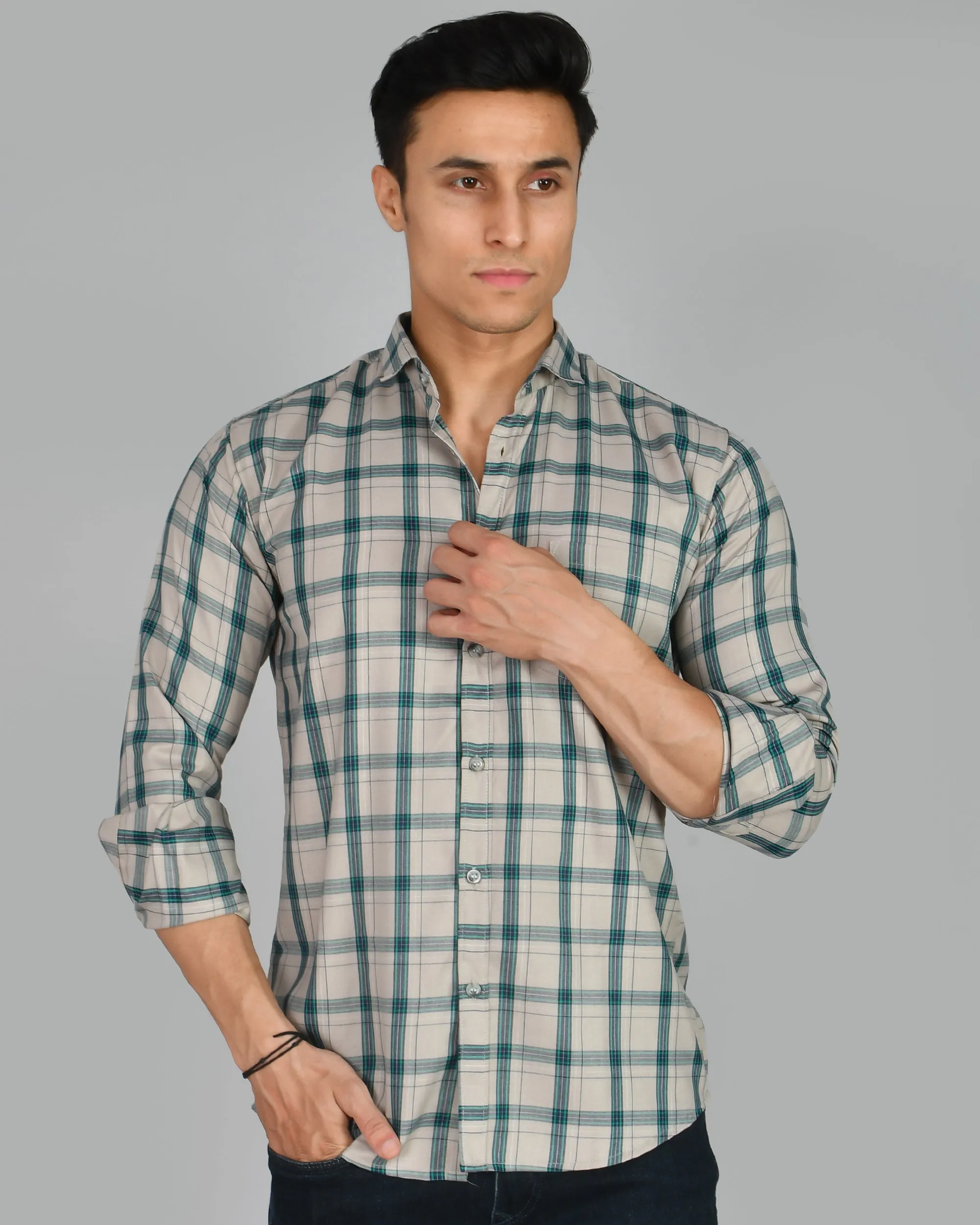 Premium Cotton Check Men’s Shirt