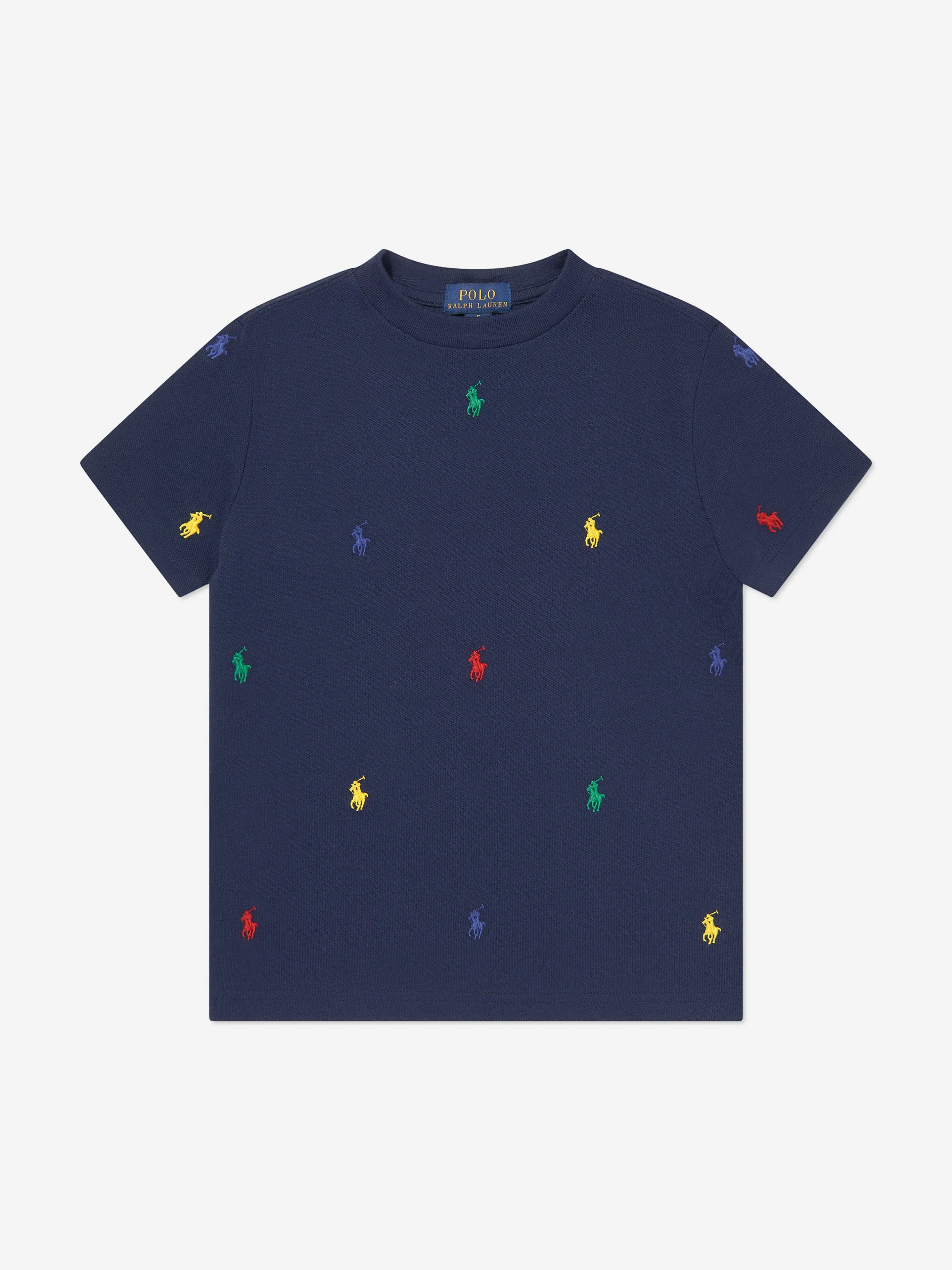 Ralph Lauren Boys Multic Logo T-Shirt in Navy