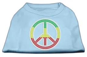 Rasta Peace Sign Shirts Baby Blue L (14)