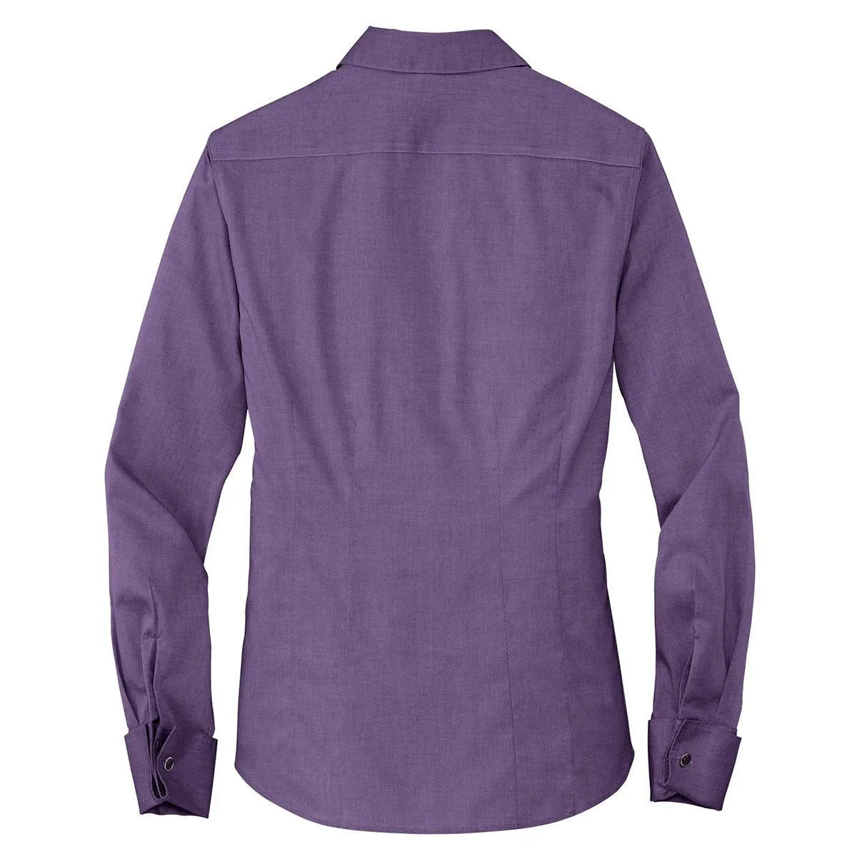 Red House Women's Purple Dusk French Cuff Non-Iron Pinpoint Oxford Shirt