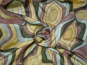 RICH PRINTED DESIGN HABOTAI SILK FABRIC 44&quot;INCHES