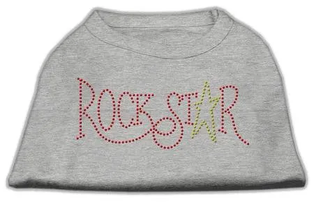 RockStar Rhinestone Shirts Grey XXL (18)