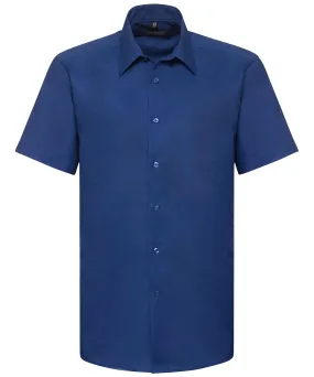 Short sleeve easycare tailored Oxford shirt | Bright Royal