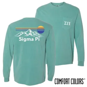 Sigma Pi Retro Mountain Comfort Colors Tee