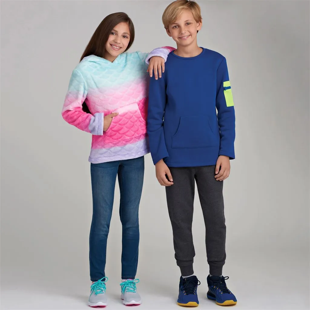 Simplicity Sewing Pattern S9028 Girls' & Boys' Knot Tops with Hoodie