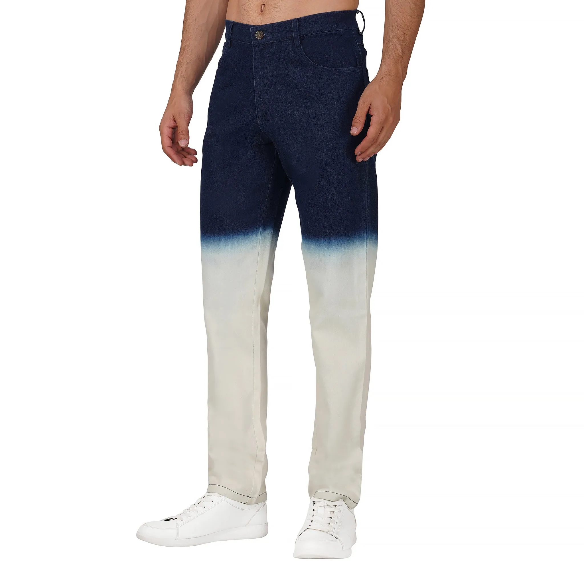 SLAY. Men's Blue White Ombre Denim Jeans