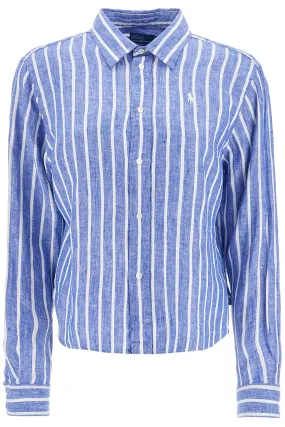 Striped Linen Long-Sleeve Shirt