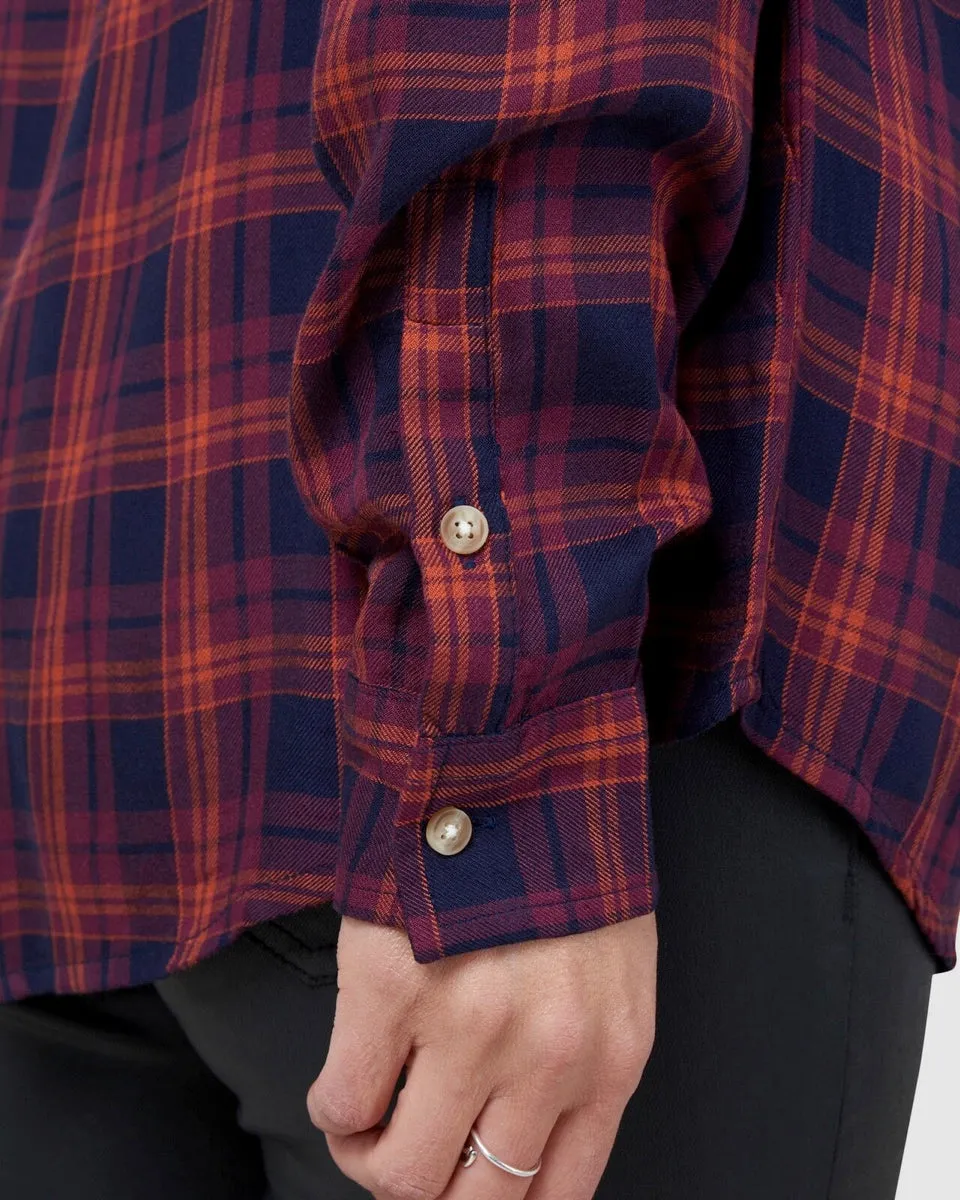 SUPERDRY LIGHT WEIGHT PLAID SHIRT IN NAVY RUST CHECK