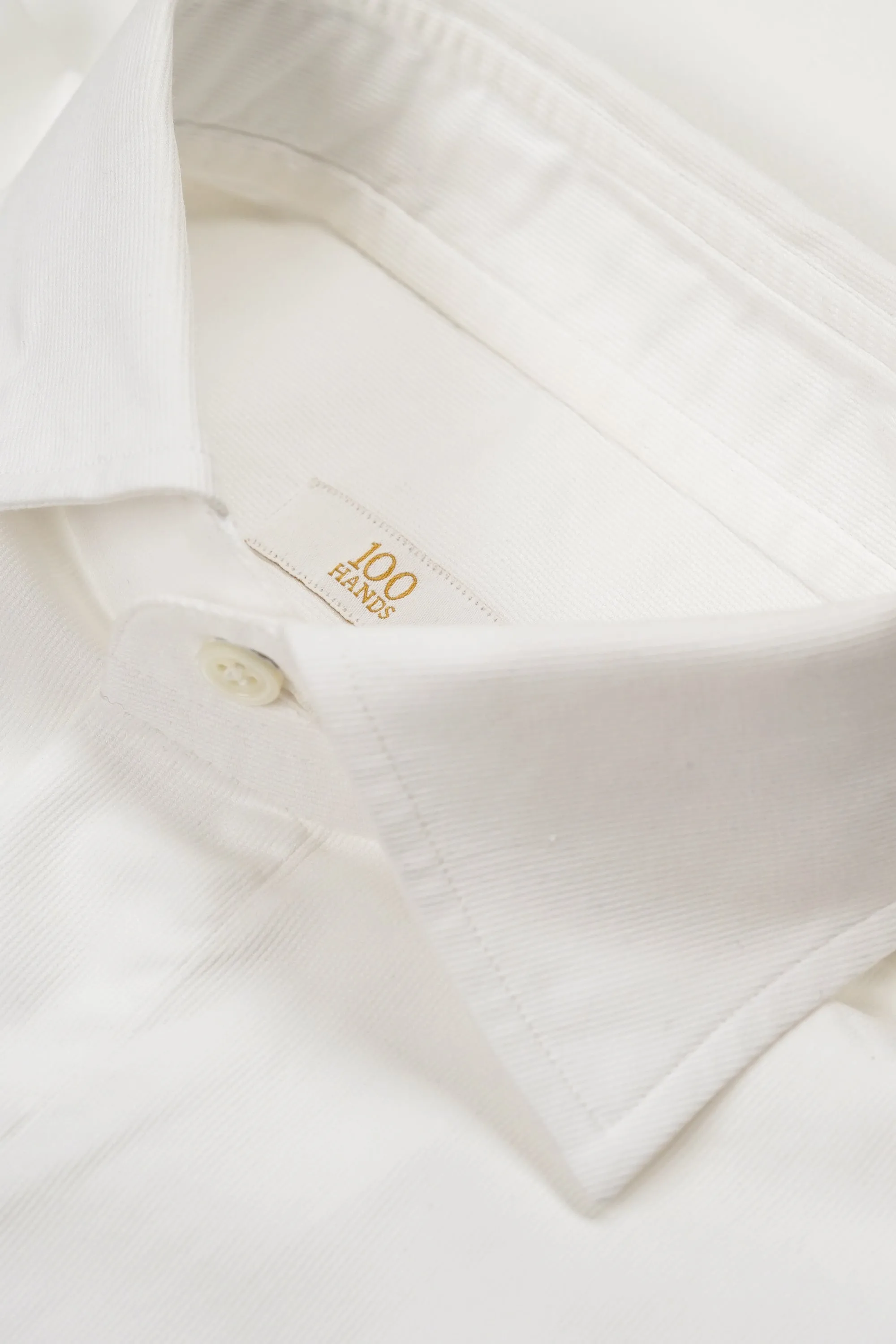 The Armoury by 100 Hands White Cotton French Cuff Shirt *sample*