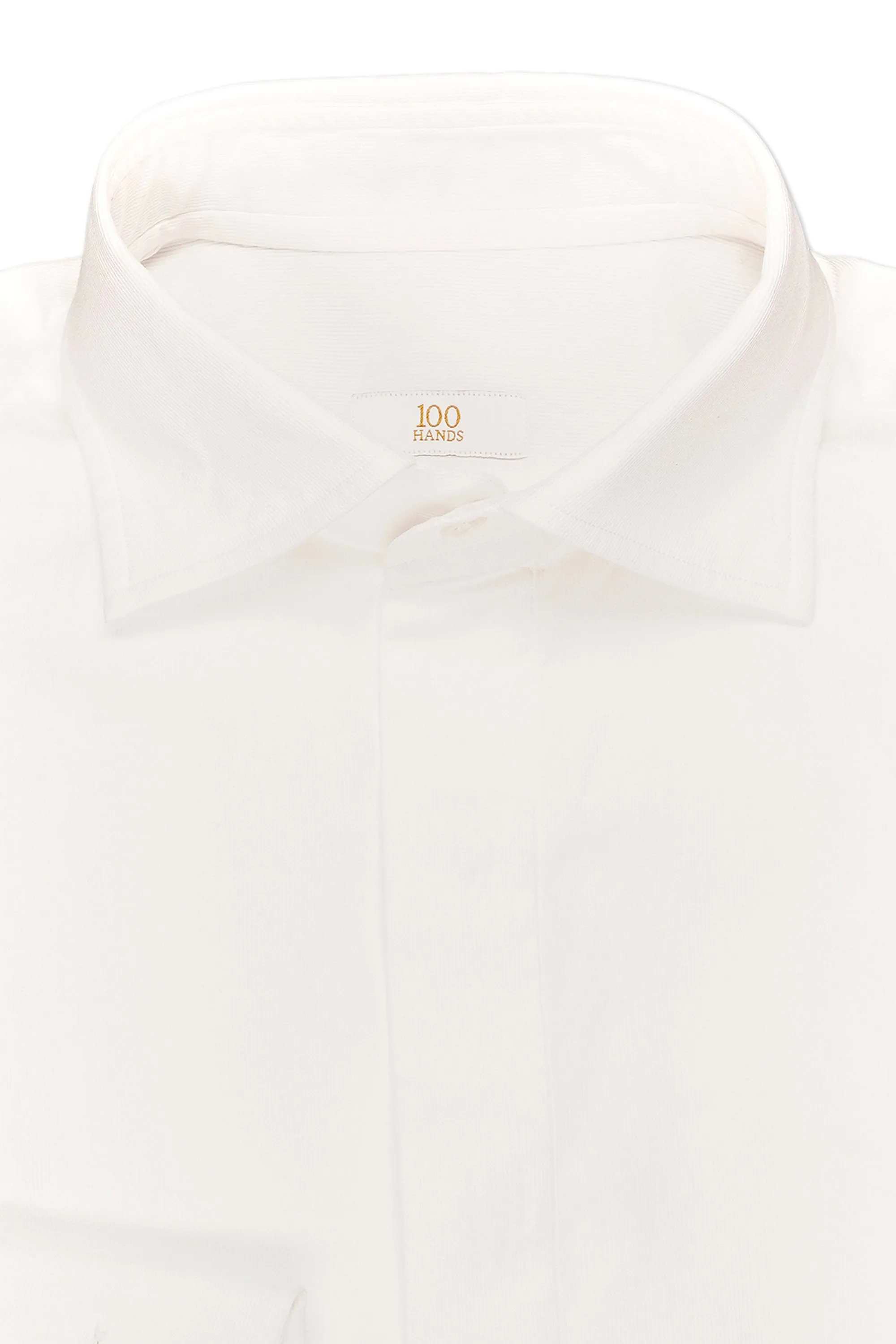 The Armoury by 100 Hands White Cotton French Cuff Shirt *sample*