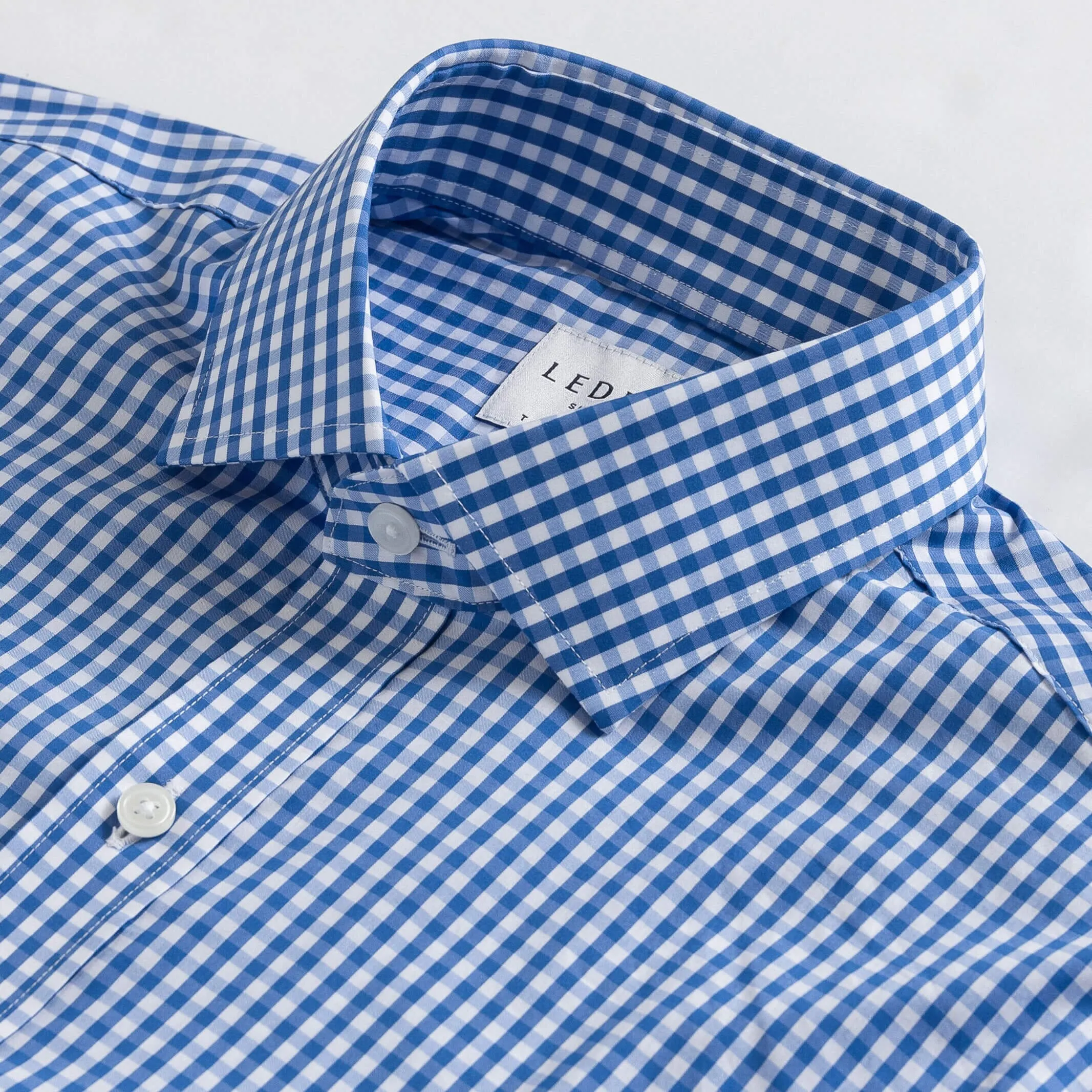 The Blue Broughton Stretch Poplin Gingham Dress Shirt