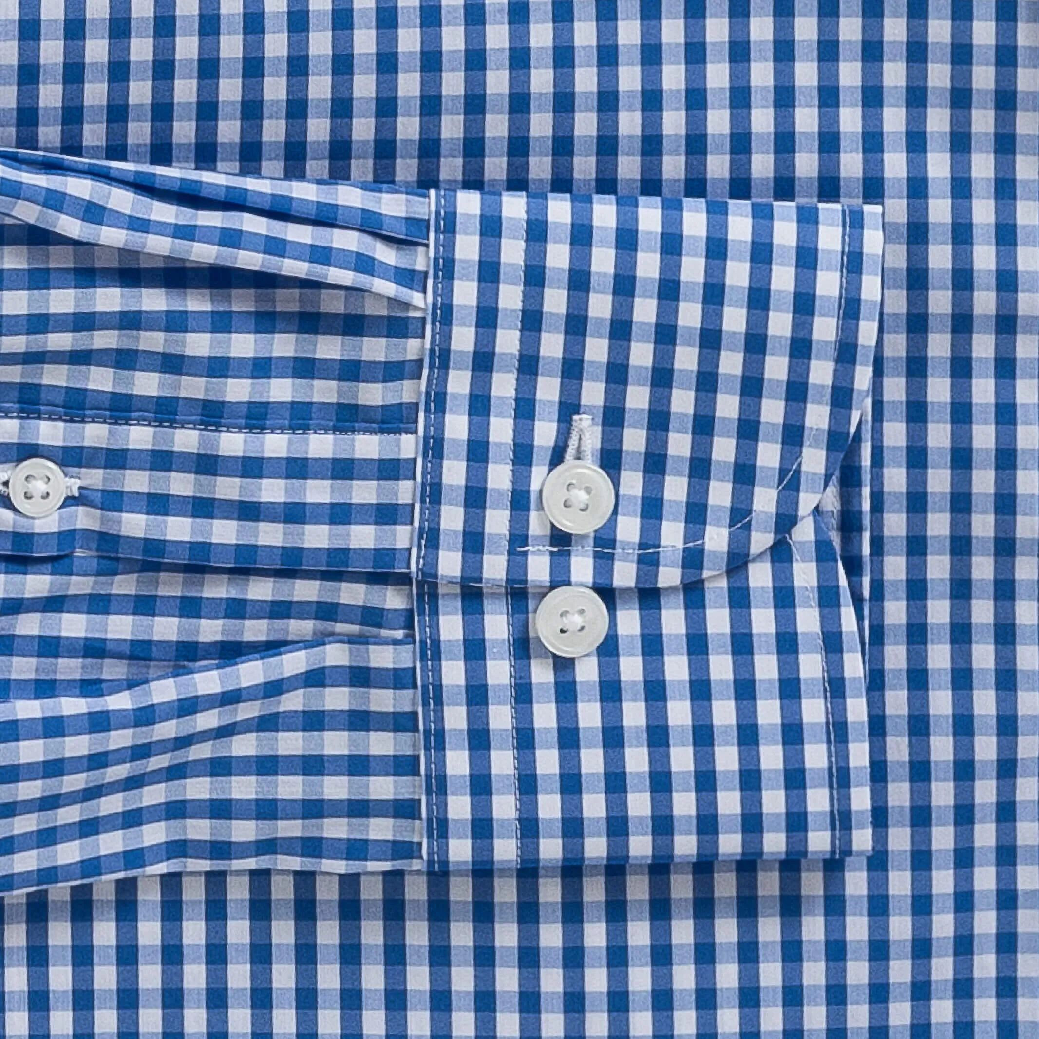 The Blue Broughton Stretch Poplin Gingham Dress Shirt