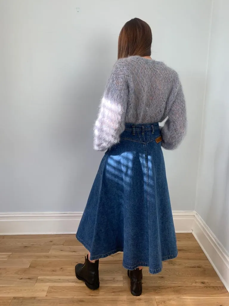 Together 1980s high waisted denim skirt