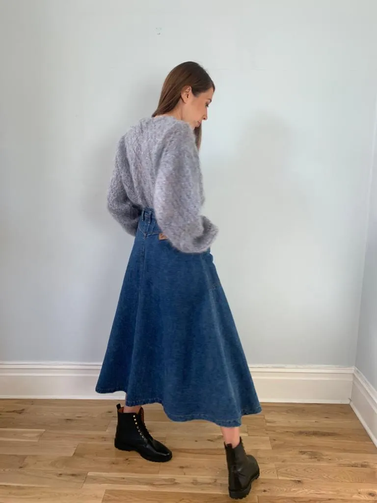 Together 1980s high waisted denim skirt