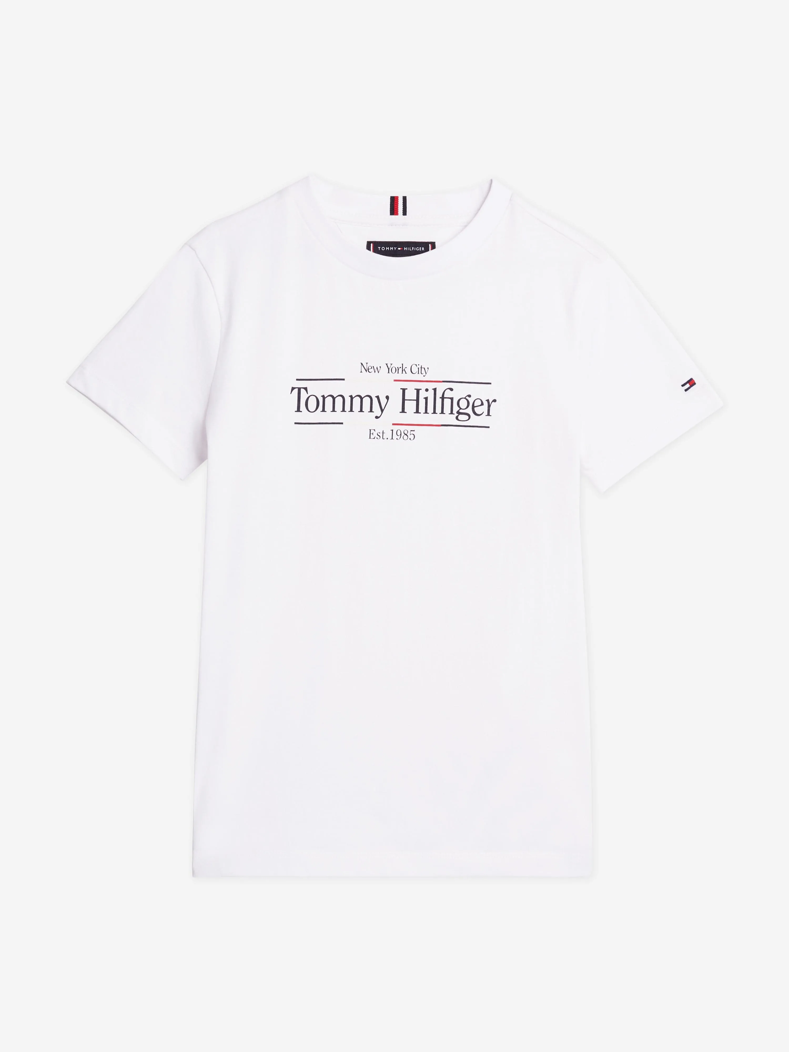 Tommy Hilfiger Boys Icon Print Regular T-Shirt in White