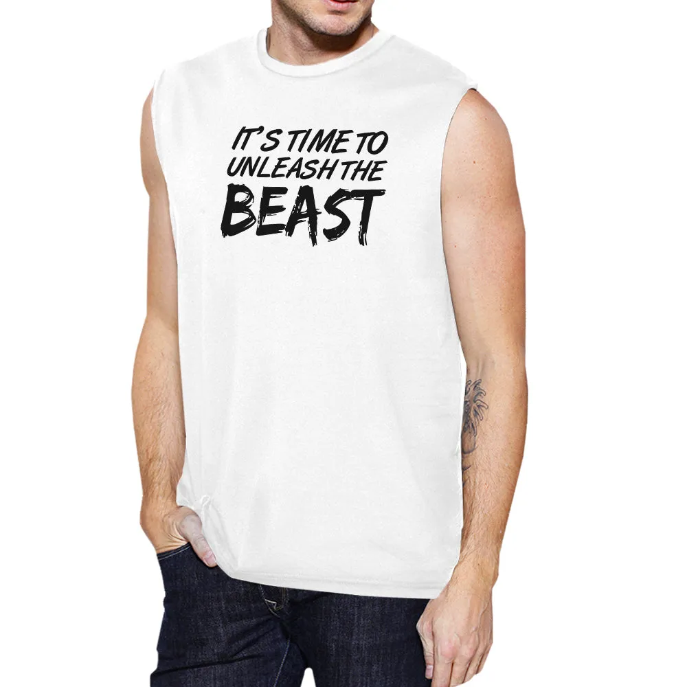 Unleash Beast Mens Funny Workout Tank Top Muscle Shirt Gym Gifts