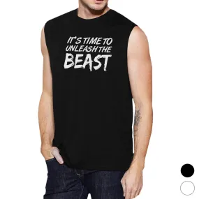 Unleash Beast Mens Funny Workout Tank Top Muscle Shirt Gym Gifts