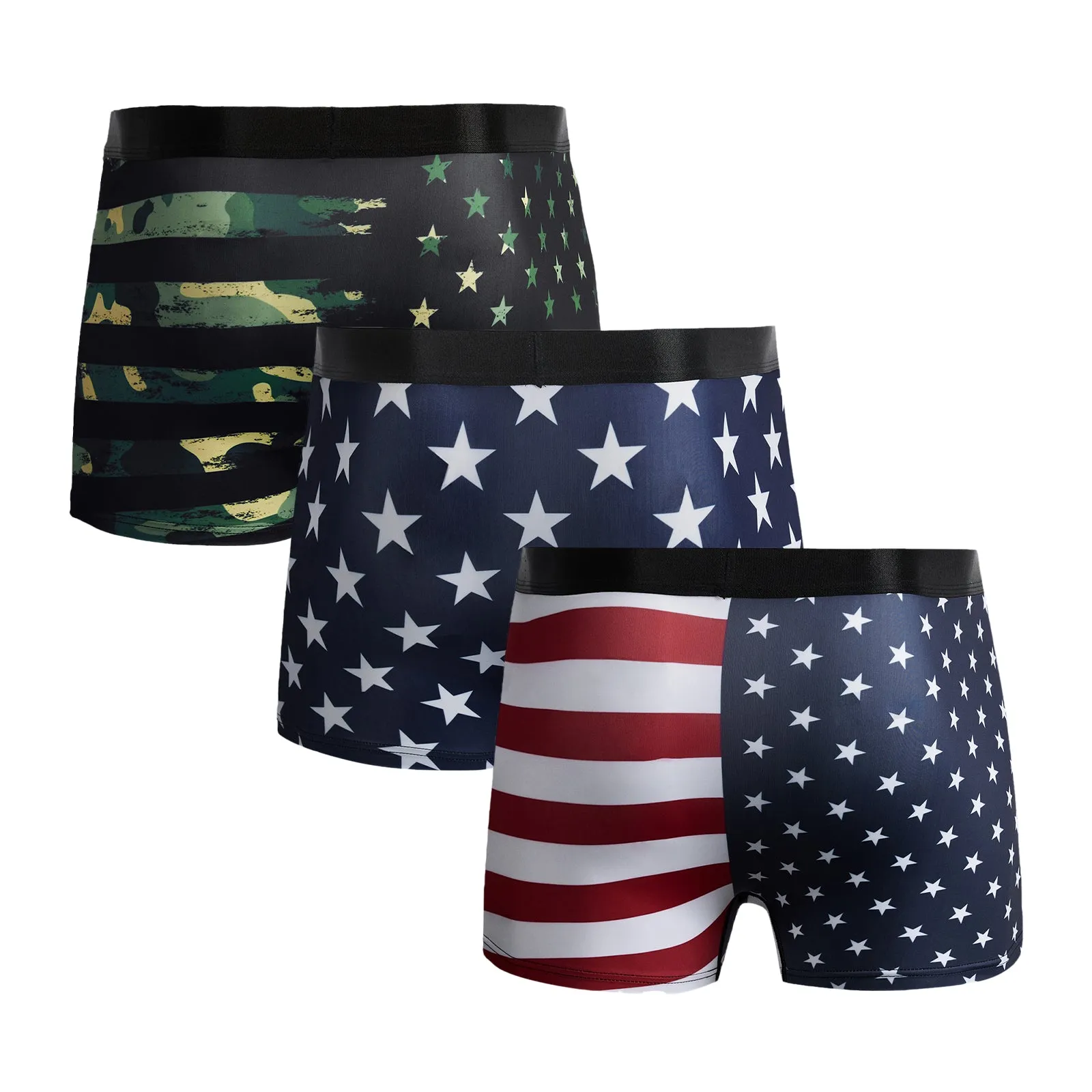 USA FLAG STAR BOXER-3 PACKS