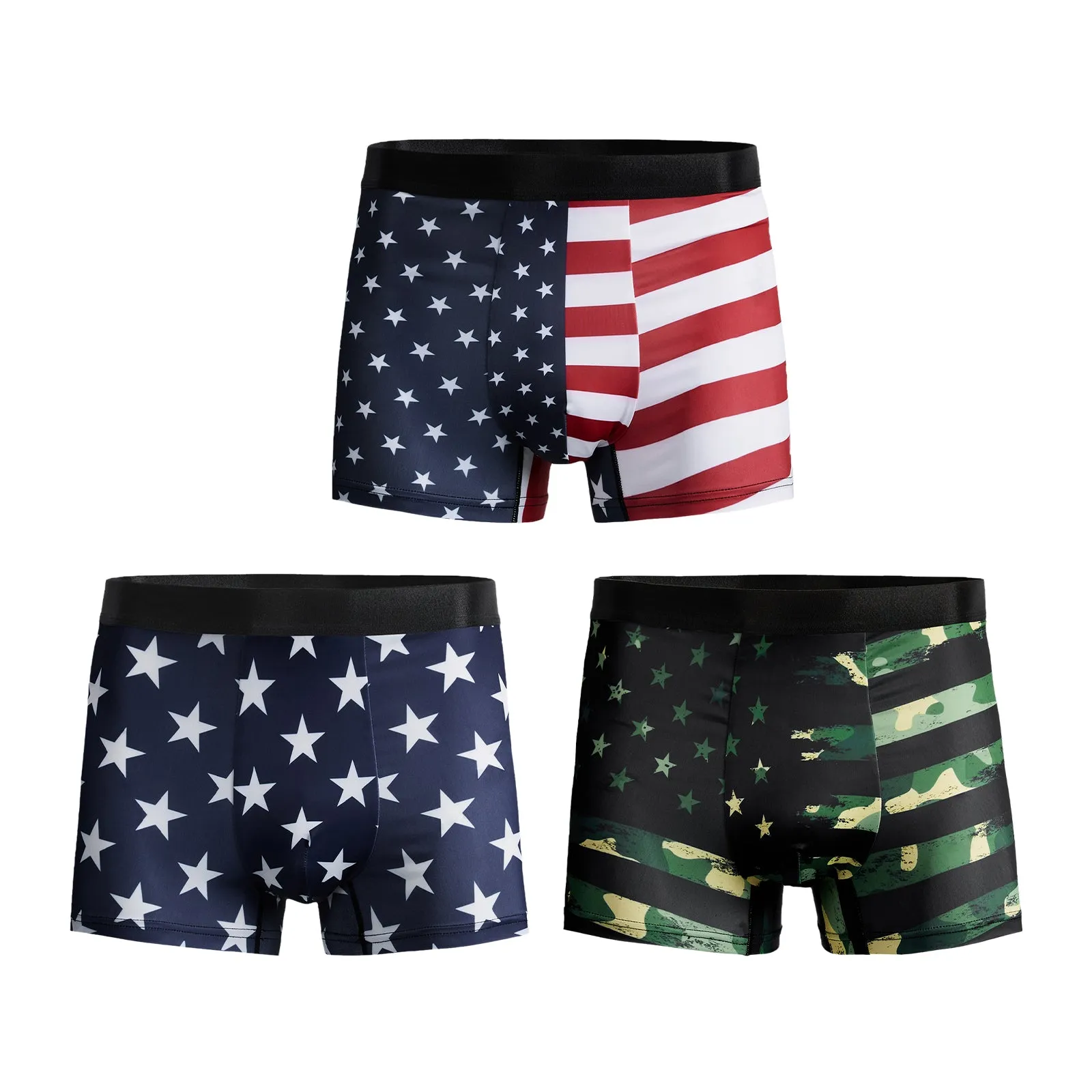 USA FLAG STAR BOXER-3 PACKS