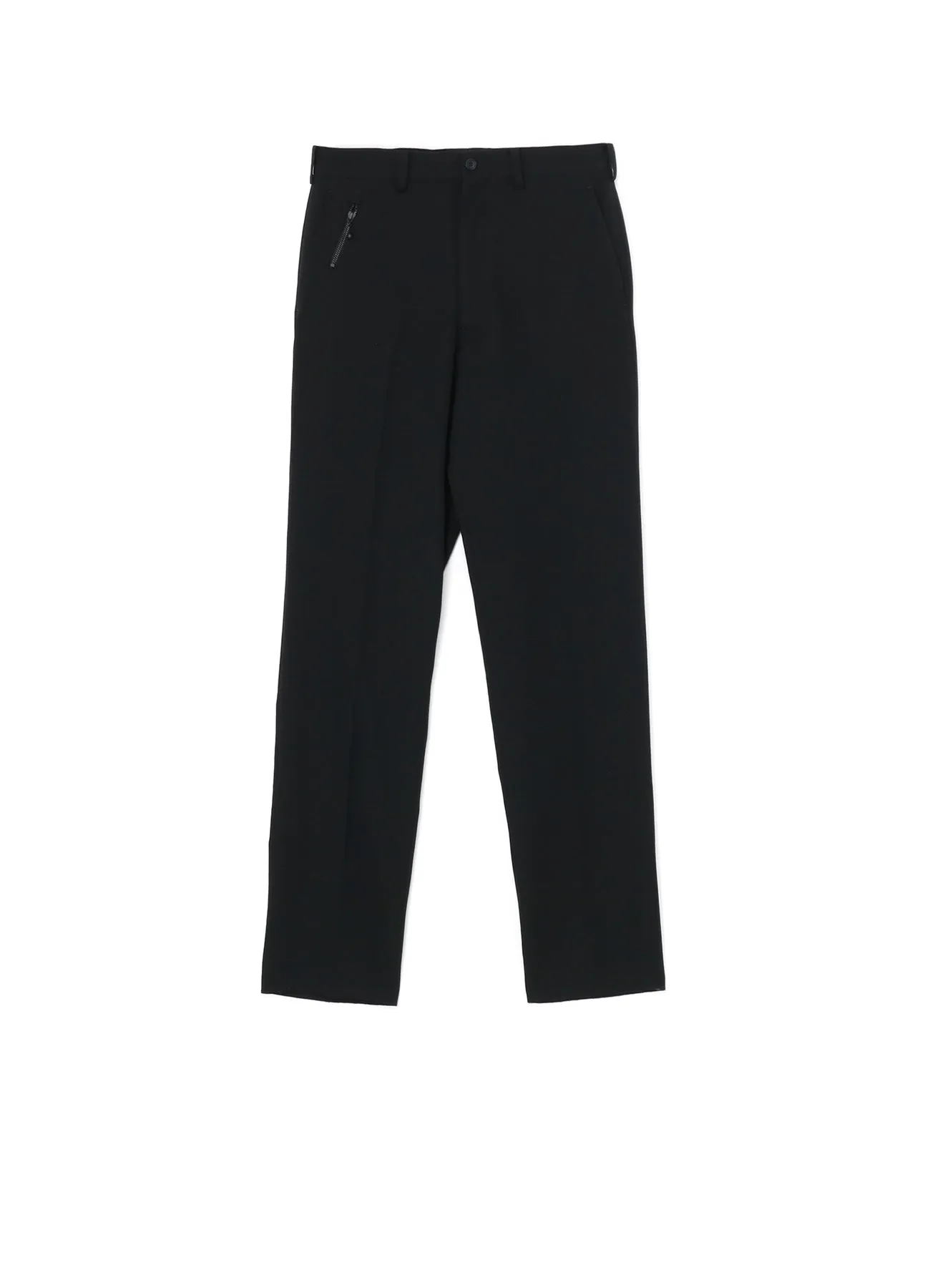 WOOL GABARDINE NON-PLEATED PANTS