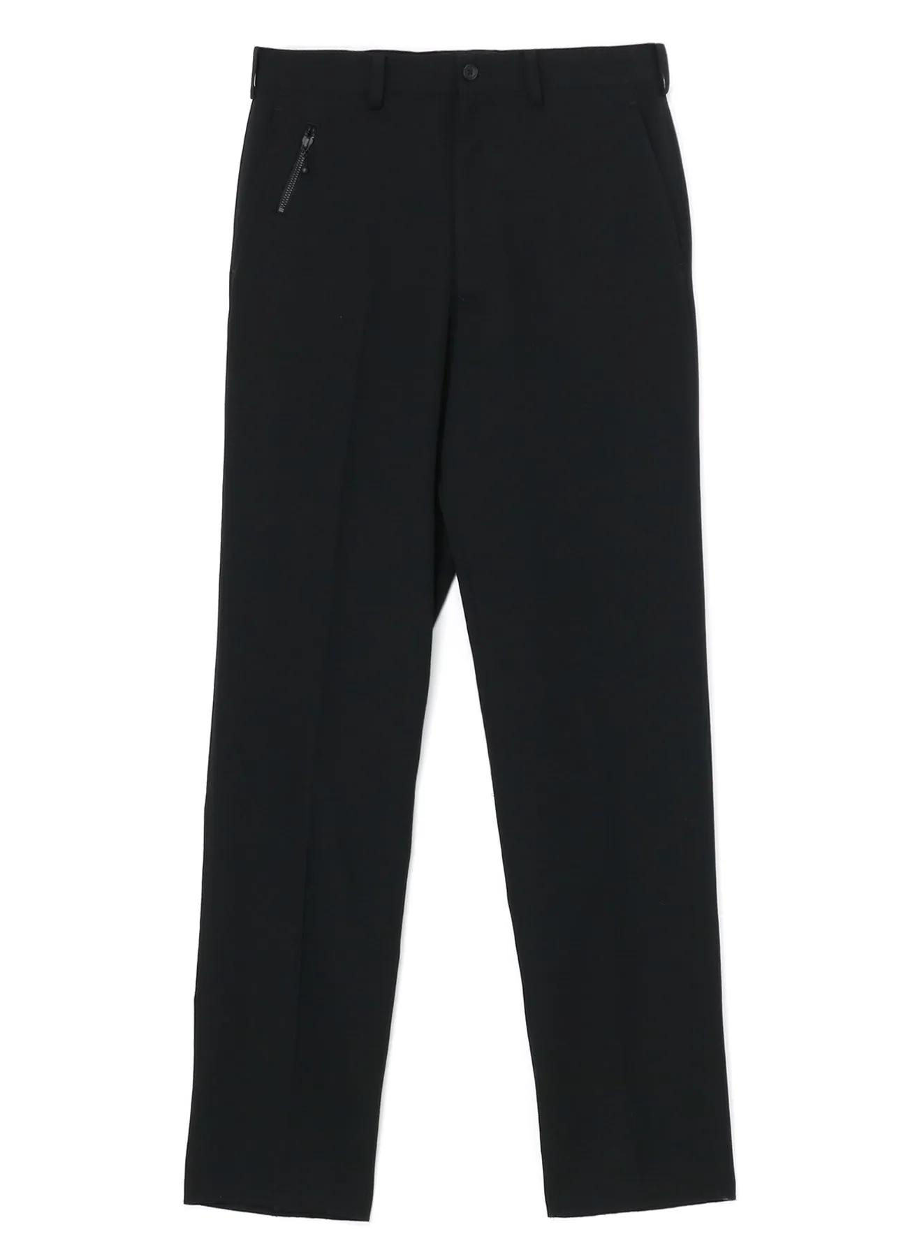 WOOL GABARDINE NON-PLEATED PANTS